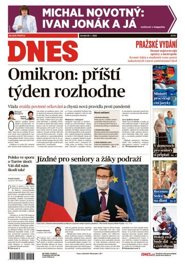 Obálka e-magazínu MF Dnes 20.1.2022