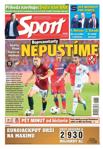 Obálka e-magazínu Sport 8.11.2022