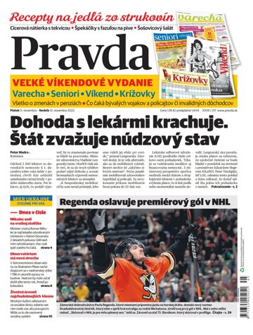 Obálka e-magazínu Pravda 11. 11. 2022