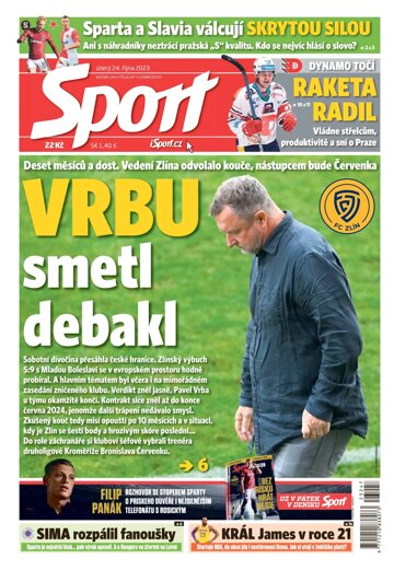 Obálka e-magazínu Sport 24.10.2023