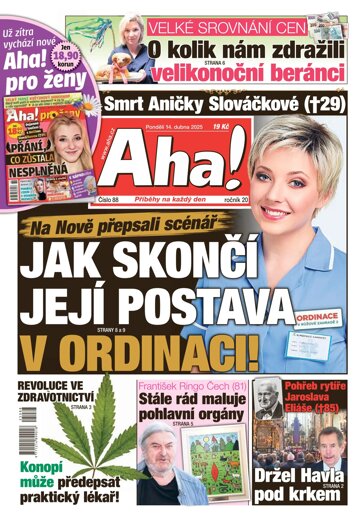 Obálka e-magazínu AHA! 14.4.2025
