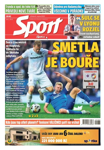 Obálka e-magazínu Sport 6.8.2025