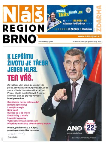 Obálka e-magazínu Náš Region - Brno 40/2025