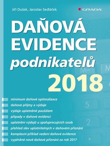 Obálka knihy Daňová evidence podnikatelů 2018