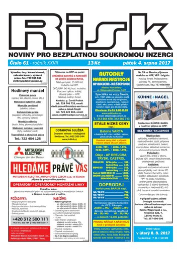 Obálka e-magazínu Risk 61/2017
