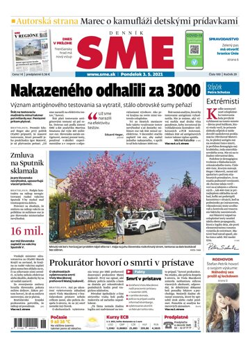 Obálka e-magazínu SME 3-5-2021