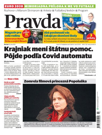 Obálka e-magazínu Pravda 10. 6. 2021