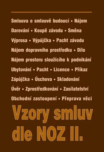 Obálka knihy Vzory smluv dle NOZ II.