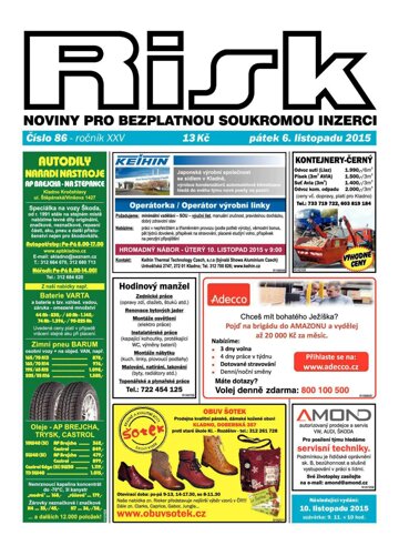 Obálka e-magazínu Risk 86/2015