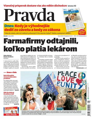 Obálka e-magazínu Pravda 21. 6.2016