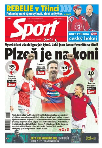 Obálka e-magazínu Sport 6.12.2016