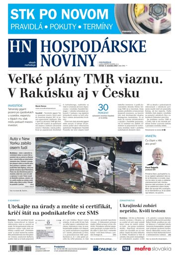 Obálka e-magazínu Hospodárske noviny 02.11.2017