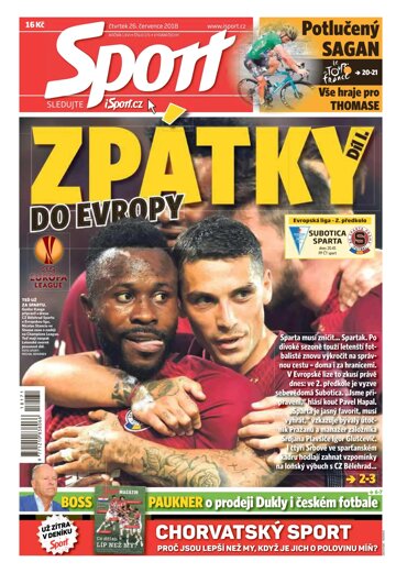 Obálka e-magazínu Sport 26.7.2018