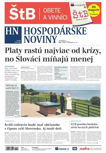 Obálka e-magazínu Hospodárske noviny 07.06.2019