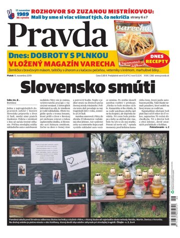 Obálka e-magazínu Pravda 15. 11. 2019