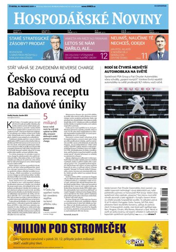 Obálka e-magazínu Hospodářské noviny 246 - 19.12.2019