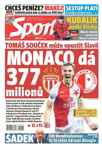 Obálka e-magazínu Sport 23.1.2020