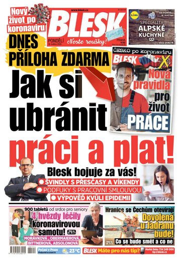 Obálka e-magazínu Blesk 18.5.2020