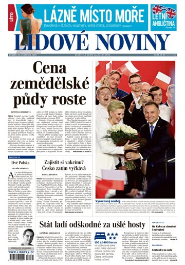 Obálka e-magazínu Lidové noviny 13.7.2020