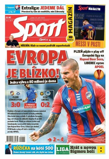 Obálka e-magazínu Sport 25.9.2020