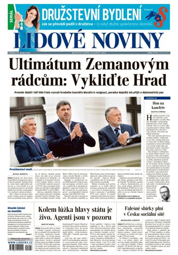 Obálka e-magazínu Lidové noviny 20.10.2021