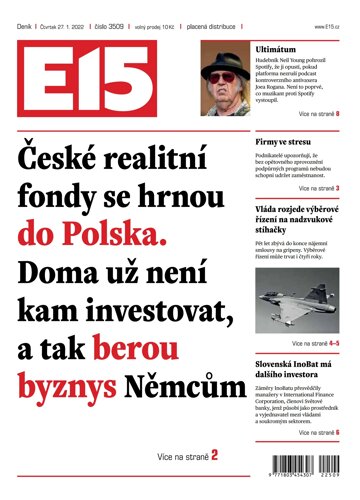 Obálka e-magazínu E15 27.1.2022