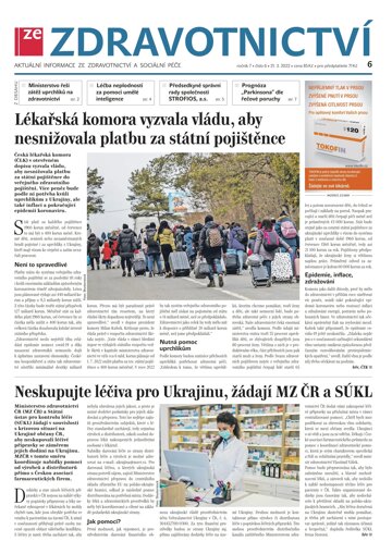 Obálka e-magazínu Ze Zdravotnictví 6/2022