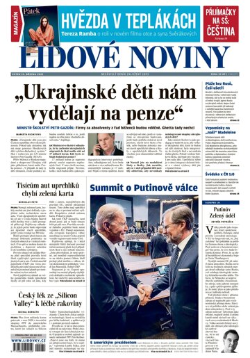 Obálka e-magazínu Lidové noviny 25.3.2022