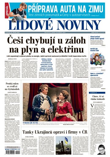 Obálka e-magazínu Lidové noviny 20.10.2022