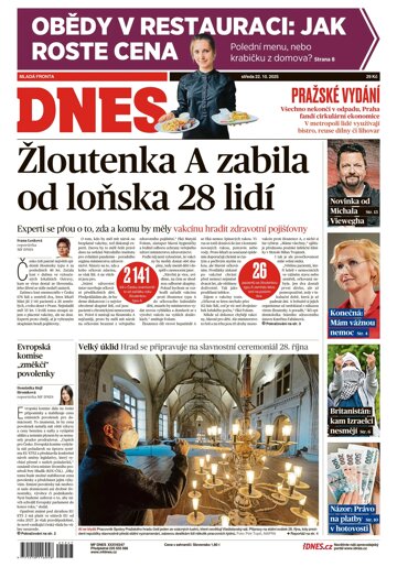 Obálka e-magazínu MF Dnes 22.10.2025