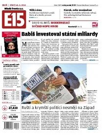 Obálka e-magazínu E15 18.3.2014