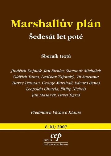 Obálka knihy Marshallův plán: šedesát let poté