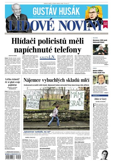 Obálka e-magazínu Lidové noviny 8.12.2014