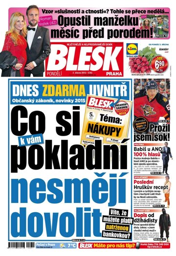 Obálka e-magazínu Blesk 2.3.2015