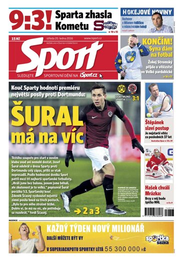 Obálka e-magazínu Sport 20.1.2016