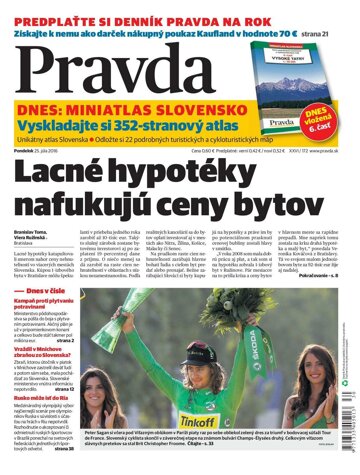 Obálka e-magazínu Pravda 25. 7. 2016