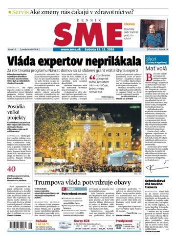 Obálka e-magazínu SME 19.11.2016
