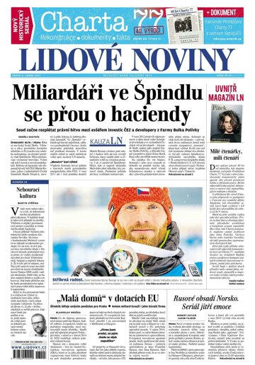 Obálka e-magazínu Lidové noviny 6.1.2017