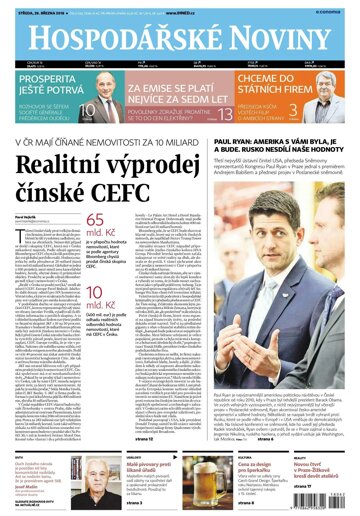 Obálka e-magazínu Hospodářské noviny 062 - 28.3.2018