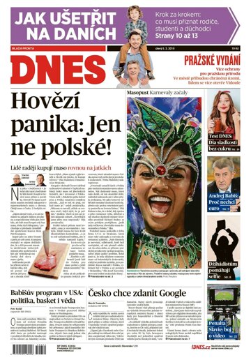 Obálka e-magazínu MF Dnes 5.3.2019