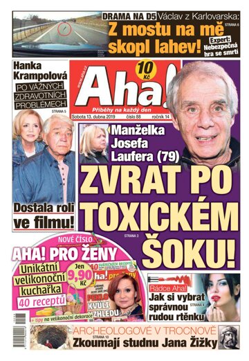 Obálka e-magazínu AHA! 13.4.2019