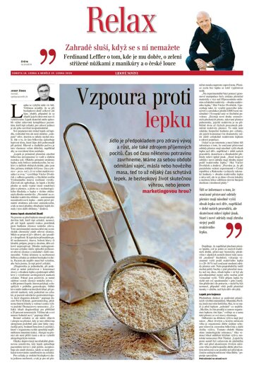 Obálka e-magazínu LN+ Čechy - 18.1.2020