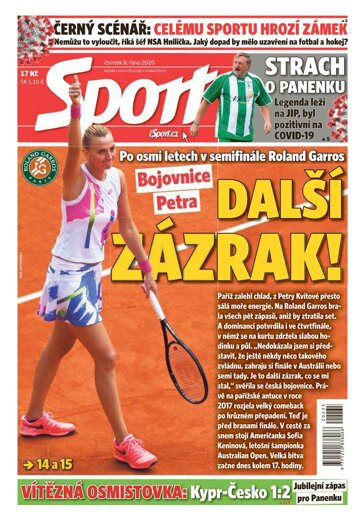 Obálka e-magazínu Sport 8.10.2020
