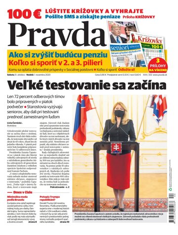 Obálka e-magazínu Pravda 31. 10. 2020