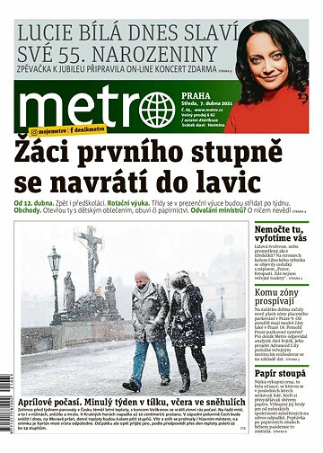 Obálka e-magazínu deník METRO 7.4.2021