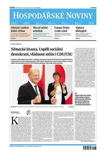 Obálka e-magazínu Hospodářské noviny 187 - 27.9.2021