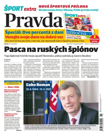 Obálka e-magazínu Pravda 15. 3. 2022