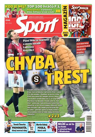 Obálka e-magazínu Sport 22.4.2022