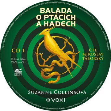 Obálka audioknihy Balada o ptácích a hadech