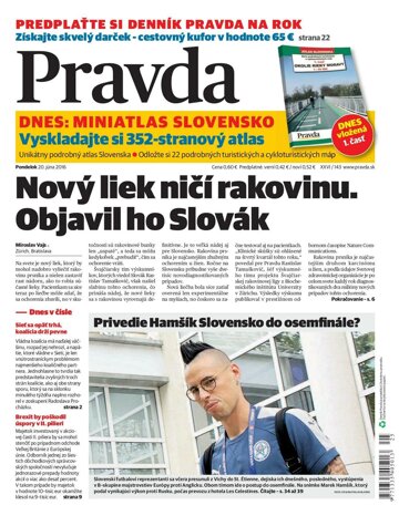 Obálka e-magazínu Pravda 20.6.2016
